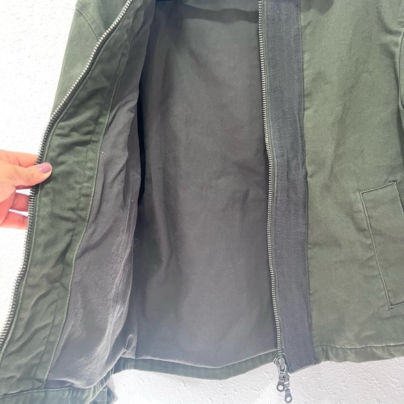 Zara full-zip front closure Green Shirt Jacket with Classic Collar S - Picture 9 of 13